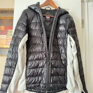 Canada Goose Hybridge Lite Puffer Men's Jacket with Hood Black and Gray M